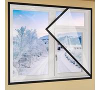 Transparent Insulating Foil,Window Insulation Film Kits for Winter,Reusable Plastic Window Wrap,Sound Insulation Cold Protection Film,Soft Glass Tarpaulin for Indoor (85x220cm/33 x87)