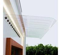 Transparent Invisible Awning, Modern Curved Door Awning, UV Protection Self-Cleaning Rain Shelter, Easy to Install for Patio and Porch, 60x190cm
