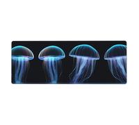 Transparent Jellyfish Printed Extra Large Mouse Pad 12x31.5in for Office, Gaming, and Learning - Durable, Comfortable, and Environmentally Friendly