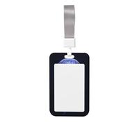 Transparent Jellyfish Sliding Id Badge Holder Hard Plastic Work Card Case Name Tag Protector for Nurses Office