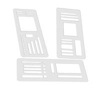 Transparent Journal Stencils - Calligraphy Stencils | Bullet-Journal Stencil | Portable Checklist 3 Pieces for Journaling Pencils Gel Pens Markers Scrapbook Planners Space Organizers