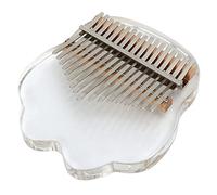 Transparent Kalimba Thumb Piano, Beautiful, Clear Sound, Precisely Matched, 17 Keys, Foldable, Stainless Steel, Acrylic, for Students for Birthday
