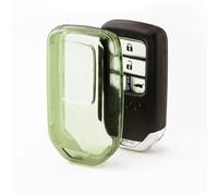 Transparent Key Protector For Vezel For City For Civic For Jazz For BRV For HRV For Pilot For Odyssey TPU Car Key Fob Case Cover OUSDUO(Green)