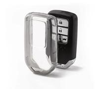 Transparent Key Protector For Vezel For City For Civic For Jazz For BRV For HRV For Pilot For Odyssey TPU Car Key Fob Case Cover OUSDUO(Black)