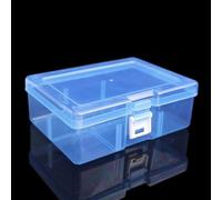 Transparent Large Capacity Plastic Container Storage Box Screw Sewing Cases Jewelry Display Box Practical Toolbox(Blue)