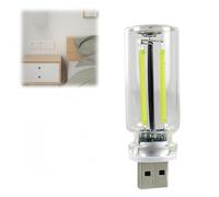 Transparent Led Light,Dimmable Usb Touch Control Led Lights,Usb L/ed Car Interior Atmosphere Light,Cute Interior Truck Lights,Portable Mini Ambient Li/ght Retro Car L/amps,Glass Night L/ights (Green)