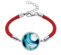Transparent Liquid Blue Pigment Lucky Red String Bracelet Rope Bracelet Handmade