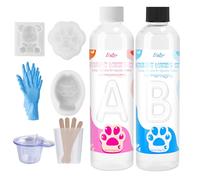 Transparent Liquid Silicone for Taba Squishy - 500g 1:1 Ratio Mixed Super Soft Silicone Rubber for Squishies Making, Perfect DIY Stress Relief Gift Making Kit for Squishy Maker, Taba Bear, Cat's Paw