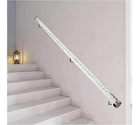 Transparent Lucite Railing with Silver Supports - Wall-Mounted Safe Solut for Indoor irs Hallways & Lofts - Modern Design Easy Inllat &