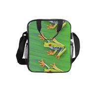 Transparent Lunch Bag Animal Frog Leaf Leaves Print Clear Lunch Box Reusable Insulated Lunch Tote Bag For Work,Picnic,Security Check