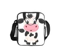 Transparent Lunch Bag Cartoon Milk Cow Print Clear Lunch Box Reusable Insulated Lunch Tote Bag For Work,Picnic,Security Check