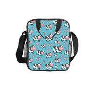 Transparent Lunch Bag Cow Print Clear Lunch Box Reusable Insulated Lunch Tote Bag For Work,Picnic,Security Check