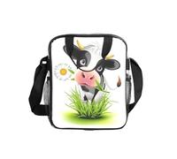 Transparent Lunch Bag Cute Cow Print Clear Lunch Box Reusable Insulated Lunch Tote Bag For Work,Picnic,Security Check