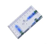 Transparent Magnetic Bubble Level High Precision Two-Way T-Type Industrial Ruler Measurement Tool 95x51x13mm Blue