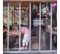 Transparent Magnetic Screen Door Automatic Closure PVC Strip Curtain 1.6mm Thick Anti-Insect Panels for Balcony & Patio Gray Color Size 0.4x2.45m/1.31x8.04ft