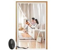 Transparent Magnetic Thermal Insulated Door Curtain W165xH225cm White | Crystal clear EVA door curtain with side magnetic closure. Lets natural light flow while blocking bitter winter wind.