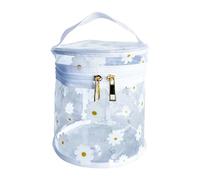 Transparent Makeup Bags, PVC Clear Zipper Cosmetic Tote Bag with Flower Print 18x16x16cm Multicolor(As Show)