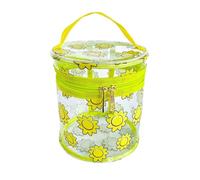Transparent Makeup Bags, PVC Clear Zipper Cosmetic Tote Bag with Flower Print 18x16x16cm Multicolor(As Show-04)