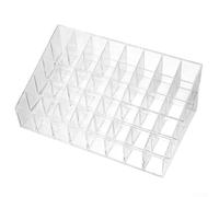 Transparent Makeup Storage Box with 36 or 40 Grid Lipstick Holder, Plastic Cosmetic Organiser Case Compatible with for Lip Gloss, Jewellery and Compact Makeup, Versatile(40 Grids)