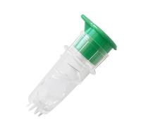 Transparent Manual Citrus Juicer - Effort-Saving Lemon/Lime Squeezer with Spiked Insert & Yellow Press Lid - BPA-Free Hand Juicer for Orange, Lemon, Lime - Compact Fruit Press (Green,1)