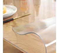 Transparent Matt PVC Tablecloth 3mm 90x150cm -Table Protector with Smooth Surface Ideal for Dining & Events Soft Matte Finish for Elegant Décor