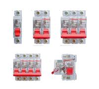 Transparent MCB DZ47 NXB DZ30 DZ40 EPN DPN TPN 1P 2P 3P 4P AC 230/400V Miniature Circuit Breaker DIN Rail Household Air Switch(3P,32A)