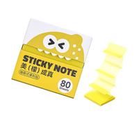 Transparent Memo Notes Pull Box, 80 Sticky Sheets for Reading Comments, Desk Sorting, Planner Labeling Aid Clear Memo Notes Translucent Annotation Paper Page Label Study Planner Reminder Sheets Desk