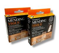 Transparent Mending Tissue Tape LINECO 1/2"x 600" TWIN PACK Paper Repairs