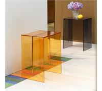Transparent Mini Bed Tray Table Modern Stylish Laptop Desk Multifunctional Bedside Accent Table Perfect for Bedroom Living Room Home Office Couch and Nightstand