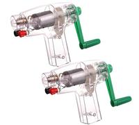 Transparent Mini Hand-Crank & Hydropower Generator Model -DIY Clear ABS Small Portable Impact Type Hydroelectric Generator(2PCS)