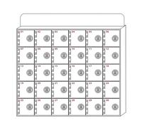 Transparent Mobile Phone Storage Cabinet - 4 to 40 Compartments Office & Classroom Secure Cell Phone (630x185x525 mm) - Ideal for Workspace Efficiency