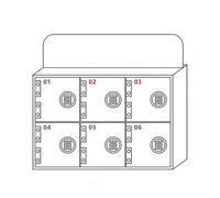 Transparent Mobile Phone Storage Cabinet for Office & Classroom, 4-40 Compartment, Secure Mobile Device Holder, Compact Design (315x185x215 mm)