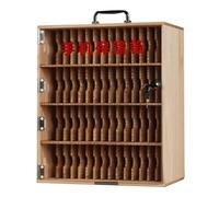 Transparent Mobile Phone Storage Cabinet with 12/24/36/48/60 Compartments Ideal for Schools and Classrooms (Brown 60) - nize Your Devices Efficiently!