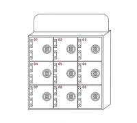 Transparent Mobile Phone Storage Cabinet with 4-40 Compartments, Office & Classroom, Secure Cell Phone Storage Solution (317x185x317 mm)