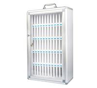 Transparent Mobile Storage Cabinet Numbered Lockers for Schools & Factories Secure Work Protection Box Reliable Locking Solution for Testing & Safety