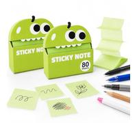 Transparent Monster Pop Up Sticky Notes,Pull Out Separator Sticky Notes, 3×3 Inch Clear Reusable Office Sticky Notes for Office Work Accessories (Apple-2PCS)