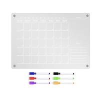 Transparent Monthly Planner, Transparent Acrylic Magnetic Board - Clear Weekly Calendar Planning Board - Clear Acrylic Notice Board, Fridge Whiteboard, Clear Weekly Calendar Planning Safe