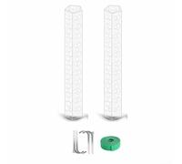 Transparent Moss Pole for Climbing Plants, 15.7 Inch Plant Support Stake with Pentagonal Design for Indoor Potted Vines, Monstera and Pothos Vertical Growth Tra(2 pcs)