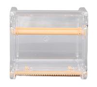 Transparent Multi Masking Tape Cutter Dispenser Visible Roll Tape Holder Small and Stylish Large Capacity for Home Office School (Orange)