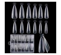 Transparent Nail 2pcs 240 Pieces Of Transparent Double-Shaped Nail System, Full Coverage, Quick To Create Mold, Tip Nail Extension Mold, Upper Sha False Nails(120pcs Almond)