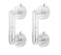 Transparent Non-Piercing Suction Grab Bar Heavy-Duty Waterproof Safety Handle for Bathroom, Shower Doors, Windows & Kitchen, Removable Handrails (2)