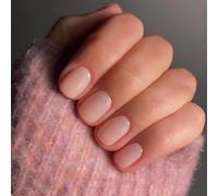 Transparent Nude Oval Press-On Nails Kit - Natural Glossy Short False Nails With Adhesive Tabs For Easy Application, 24Pcs Reusable In 12 Sizes For Women And Teens Daily Wear At Office Or Social