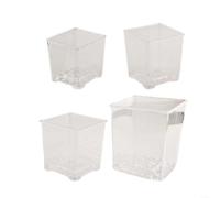 Transparent Nursery Pots Set Lightweight Transparent Nursery(Without tray)