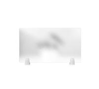 Transparent Office Desktop Baffle Partition - Freestanding Desk Divider to Reduce Visual Distractions - Ideal for Offices and Libraries - Frosted Design for Privacy