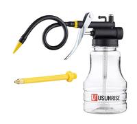 Transparent Oil Cans with Dual Spouts - Straight and Flex | Visible Fill Line | Ideal for Automotive, Machinery, and Household Use