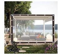 Transparent Outdoor Pergola Curtains - UV-Resistant Canopy Cover for Carport Balcony Customizable Size 5x4m (16.5x13.2ft) - Garden Shade Solution