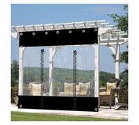 Transparent Outdoor PVC Tarps 0.5mm, Waterproof Gazebo Side Panels with Grommets & Zipper, Perfect for Garden Canopies, Patio, and Outdoor Events