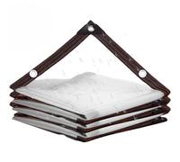 Transparent Outdoor Tarp 11x11m Waterproof Plastic Tarp for Pergola & Greenhouse HeavyDuty Clear Cover with Grommets & Rope UV Resistant & Durable