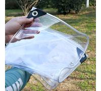 Transparent Outdoor Tarpaulin Waterproof PVC Vinyl Heavy Duty with Grommets Ideal for Garden Canopy Shelter and Protection from Elements.