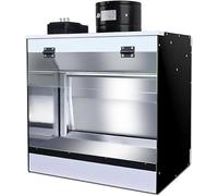 Transparent Paint Spray Booth Kit with Waterfall Airbrush System & LED Lighting for Craft and Art Projects